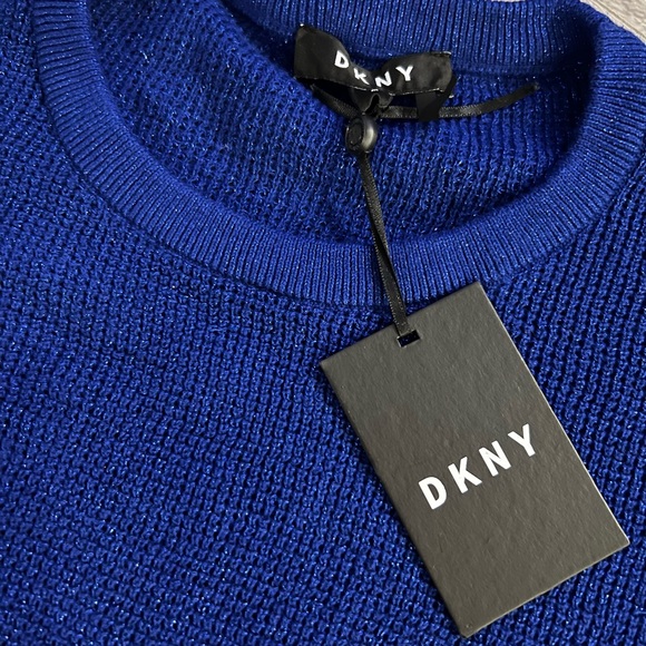 DKNY cobalt blue shimmer sweater - NWT - Picture 2 of 4
